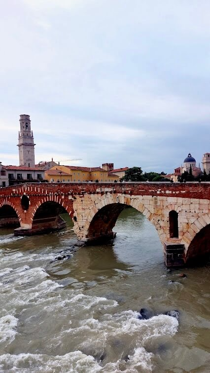 The Ponte  Pietra, Verona, spanning the Adige River.