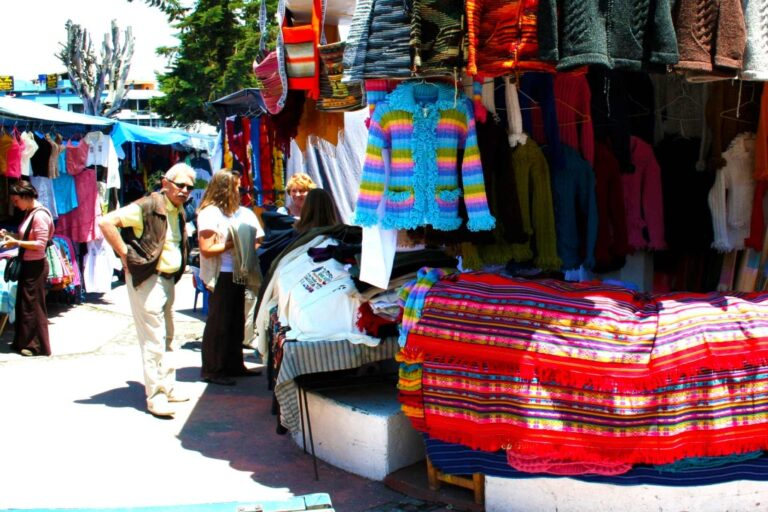 A visit with my in-laws to handicraft market on the Plaza de Ponchos, Otavalo.