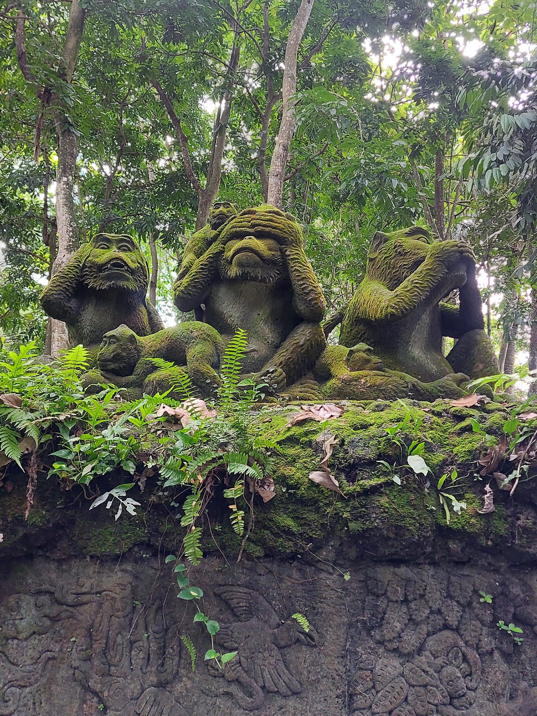 Statue at the Monkey Forrest in Ubud, Bali.