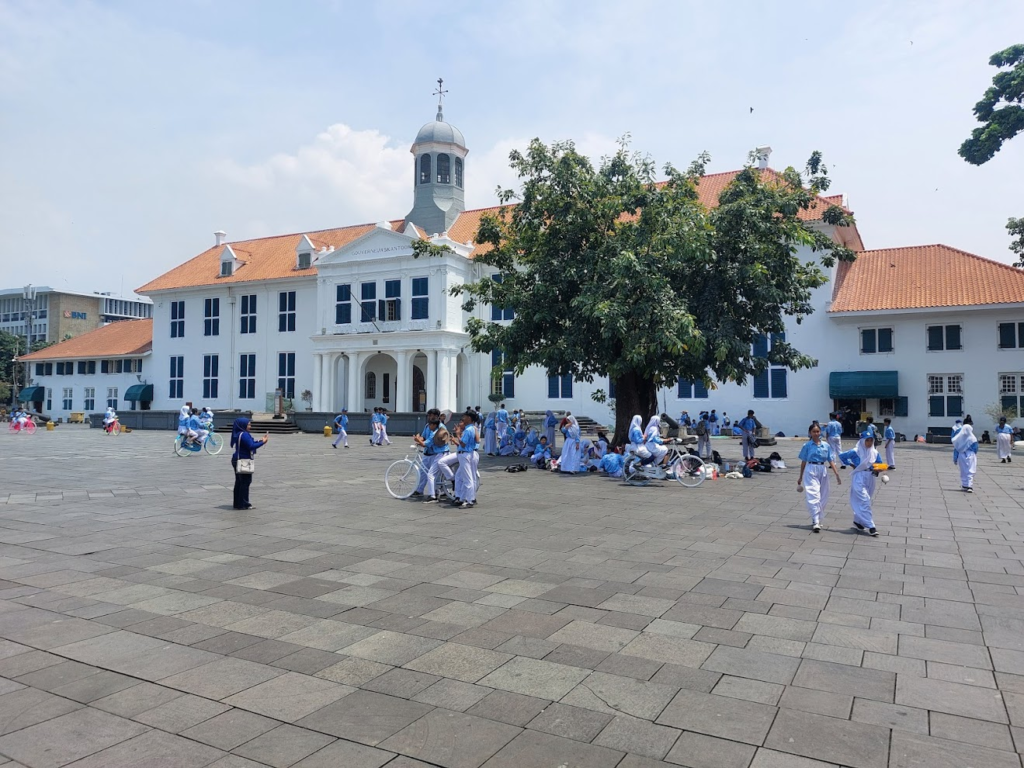 The central square of the Old Town of Jakarta, Taman Fatahillah. 