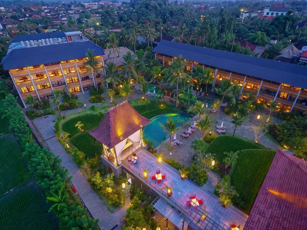 Bird-eye view of the Ayala Resort Ubud.